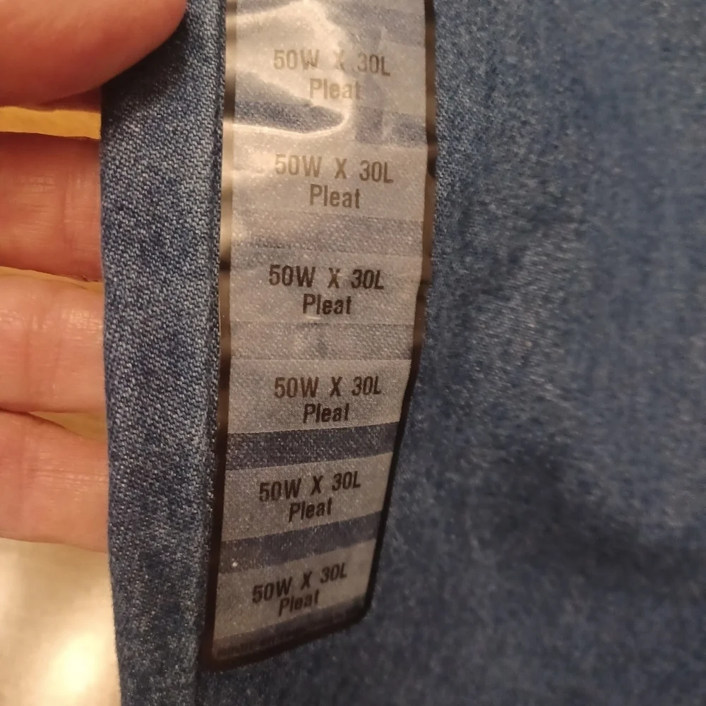 Haggar pleated jeans work to weekend 2 pair for one price mens size 50x30